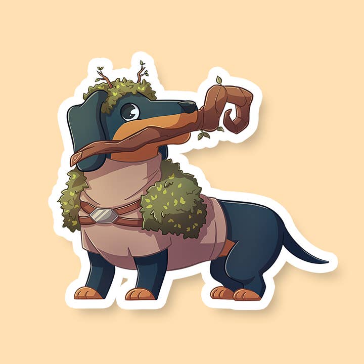 Druid Class D&D Dog Sticker for wholesale by Riftgate