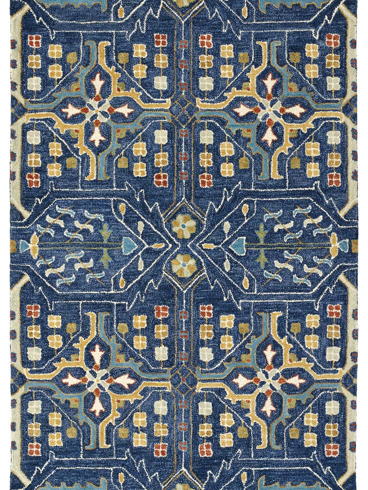 Brooklyn Collection Marinblå 5'x7'6" rektangelmatta för wholesale av contempo fashion