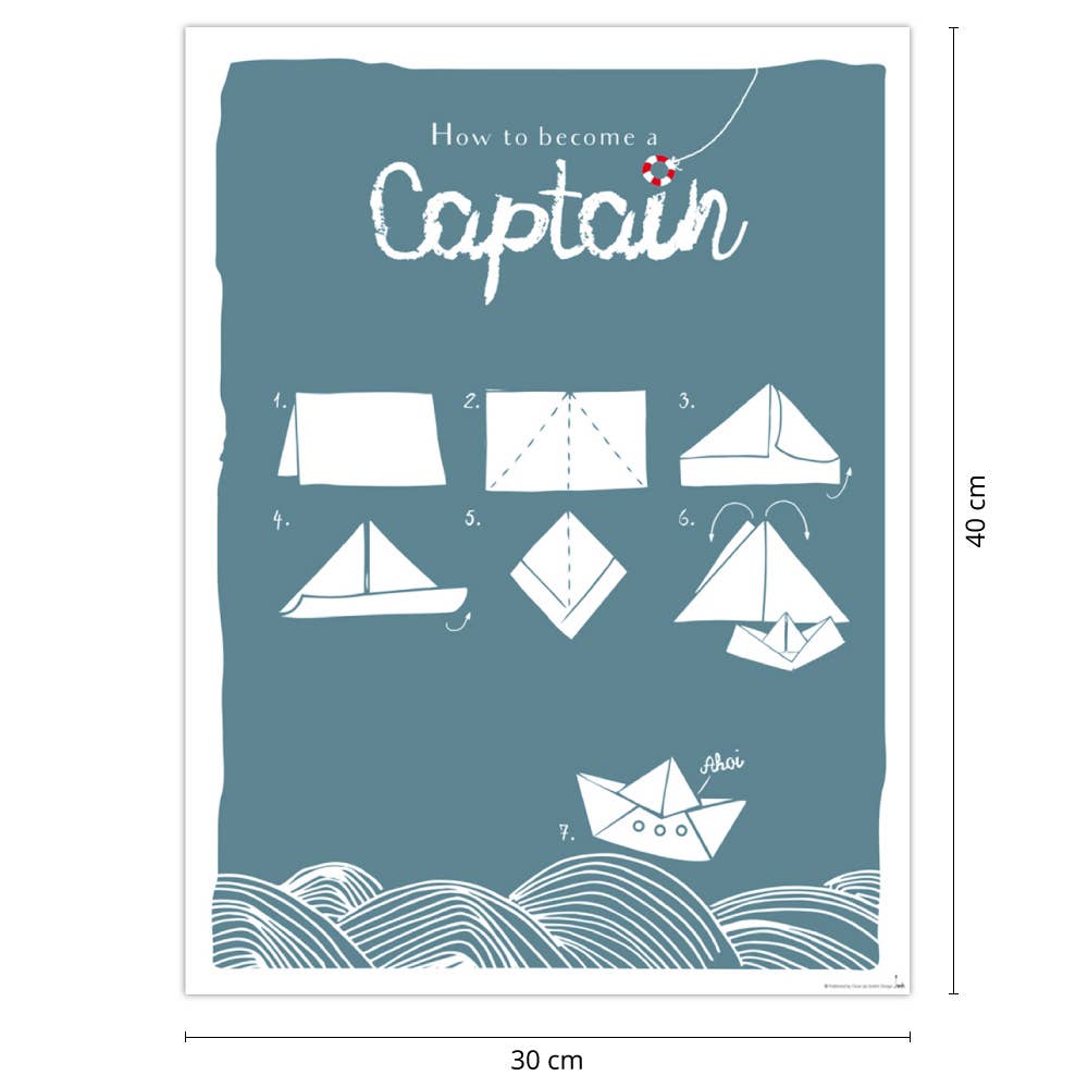 Close Up GmbH - Wholesale Art Print - How to become a captain art print, Janette 40 x 30 cm2