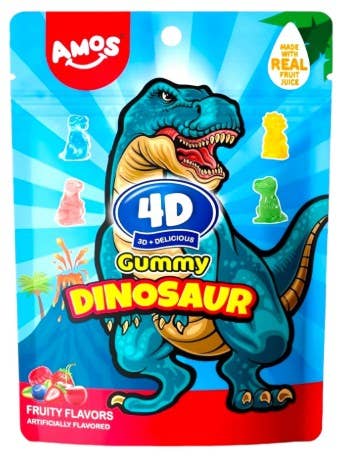 INTERNATIONAL TASTE FOOD SARL - Wholesale Gummy - AMOS 4D GUMMY DINOSAUR FRUITY 65GX240