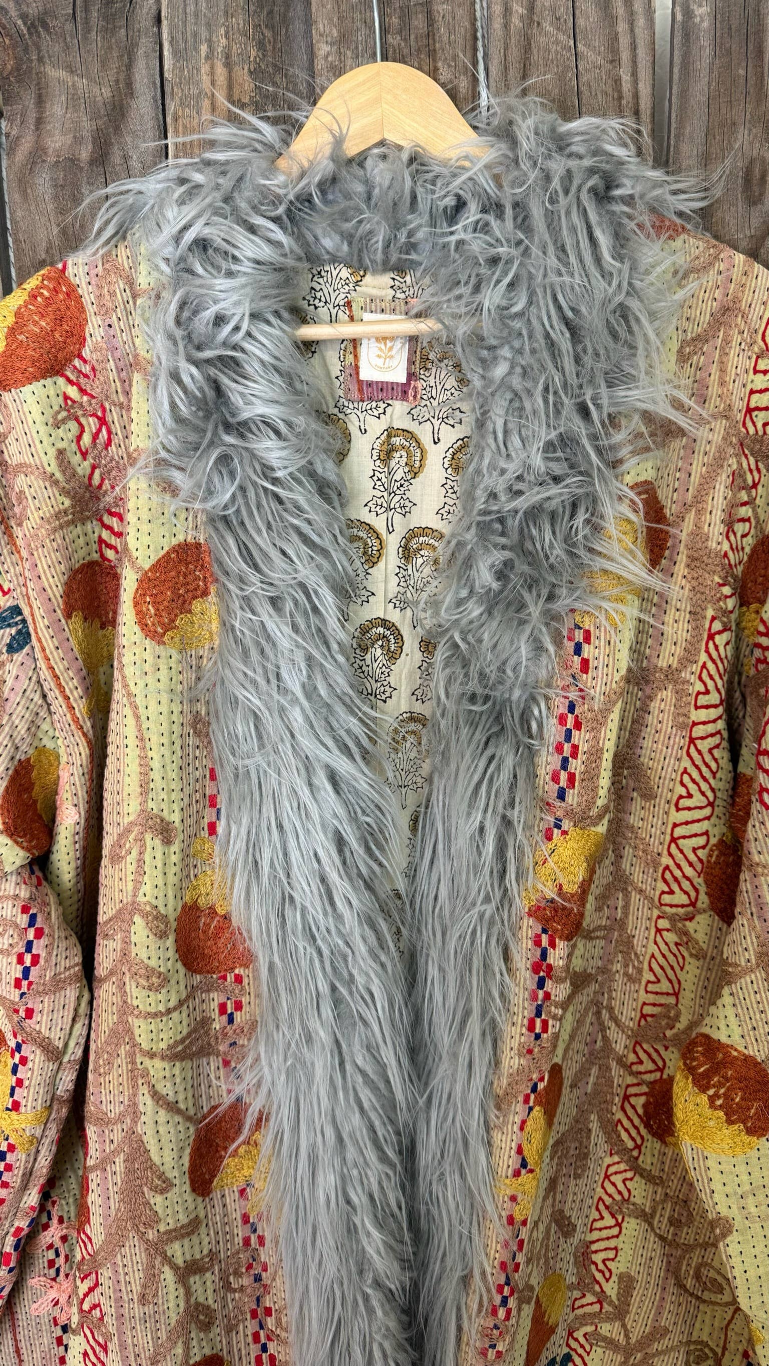 Wylder Trading Company - Wholesale Fur/Faux Fur Coat - Women's - Canyon Bloom Coat 015 (Long-Length) | Penny Lane Style Boho3