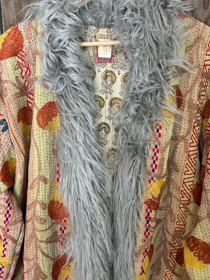 Wylder Trading Company - Wholesale Fur/Faux Fur Coat - Women's - Canyon Bloom Coat 015 (Long-Length) | Penny Lane Style Boho3