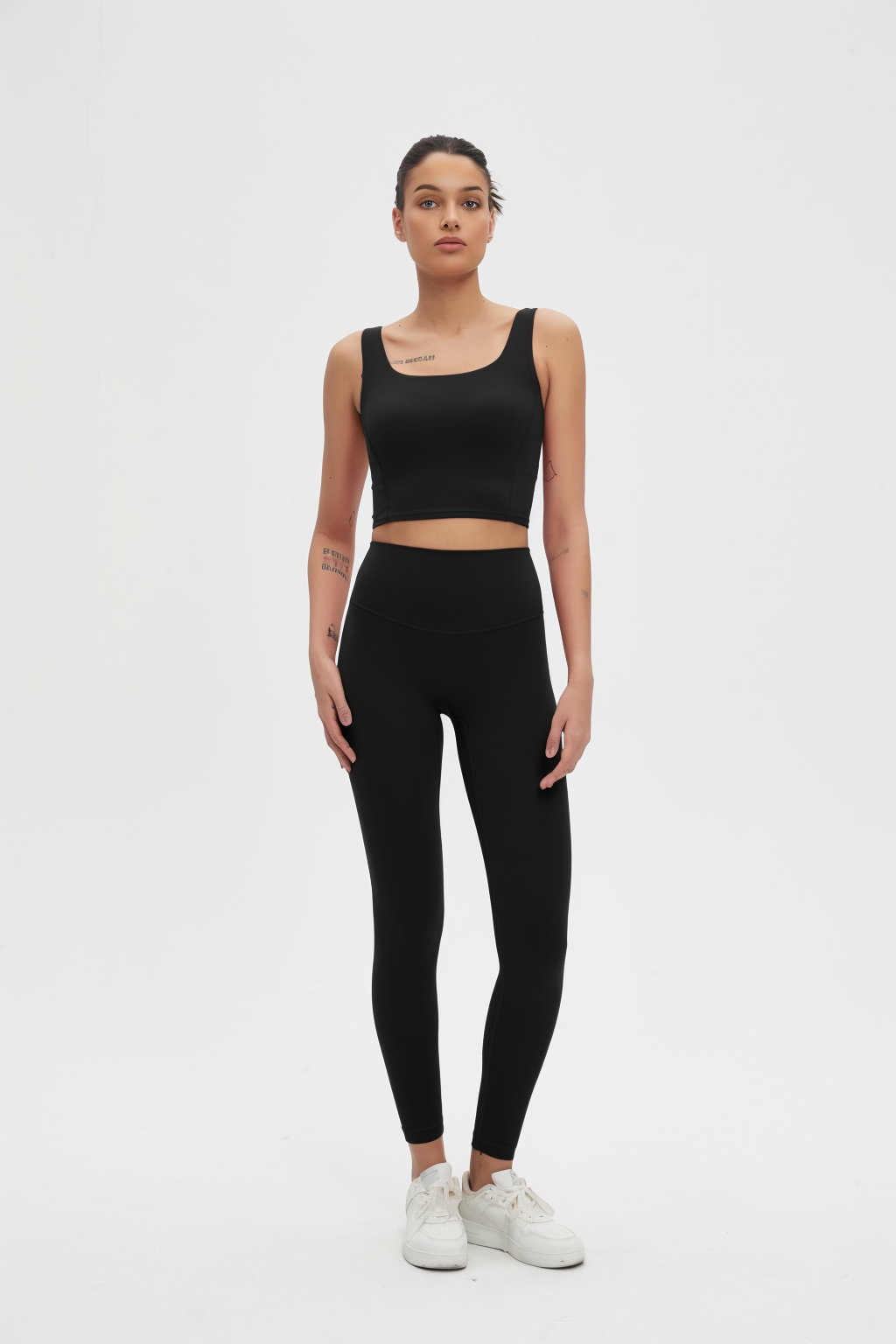91thelabel - Wholesale Activewear Set - Women's - Grace U-Neck Molded Cup Tank & Leggings Activewear Set2