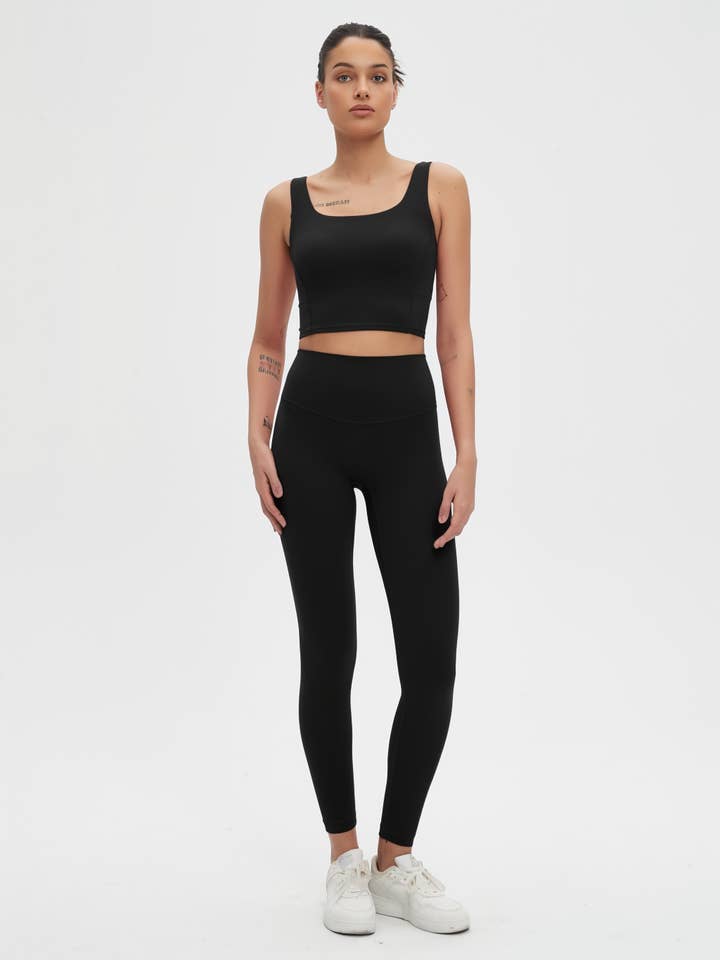 91thelabel - Wholesale Activewear Set - Women's - Grace U-Neck Molded Cup Tank & Leggings Activewear Set10
