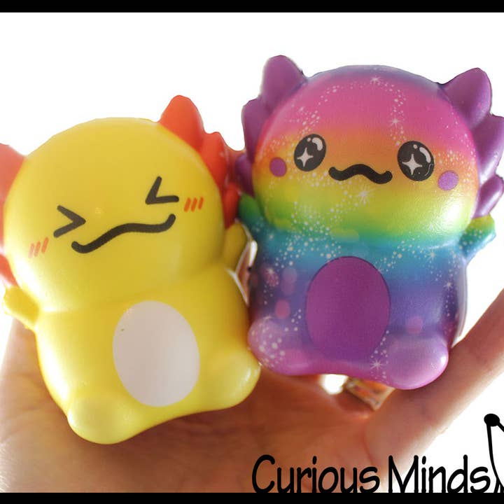 Curious Minds Toys – Großhandel Squishy-Spielzeug – Kind & Baby – Axolotl Squishy Toys, klein, 8,25 Zoll, langsam wieder hochklebend, Memoryschaum