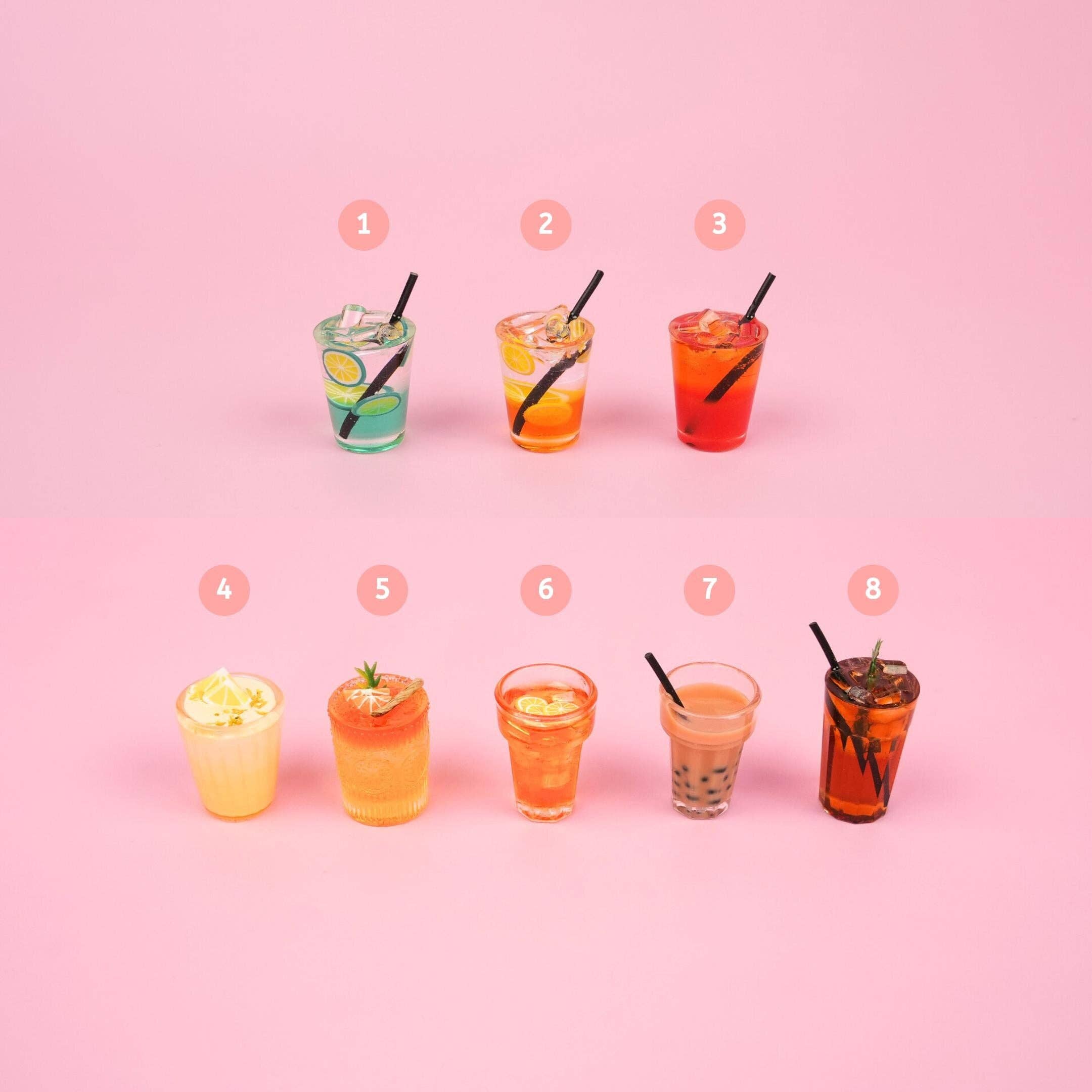 Mini Story Co – wholesale Magnet – Refreshing Beverage Magnet Set | Iced Coffee, Bubble Tea, Lemon Juice, Soft Drinks, Mocktail Kitchen Decor15