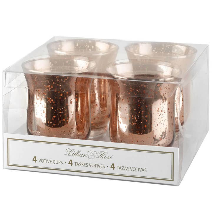 Lillian Rose – wholesale Candle holder – Copper Mercury Tulip Shaped Glass Votive or Tea light Holder2