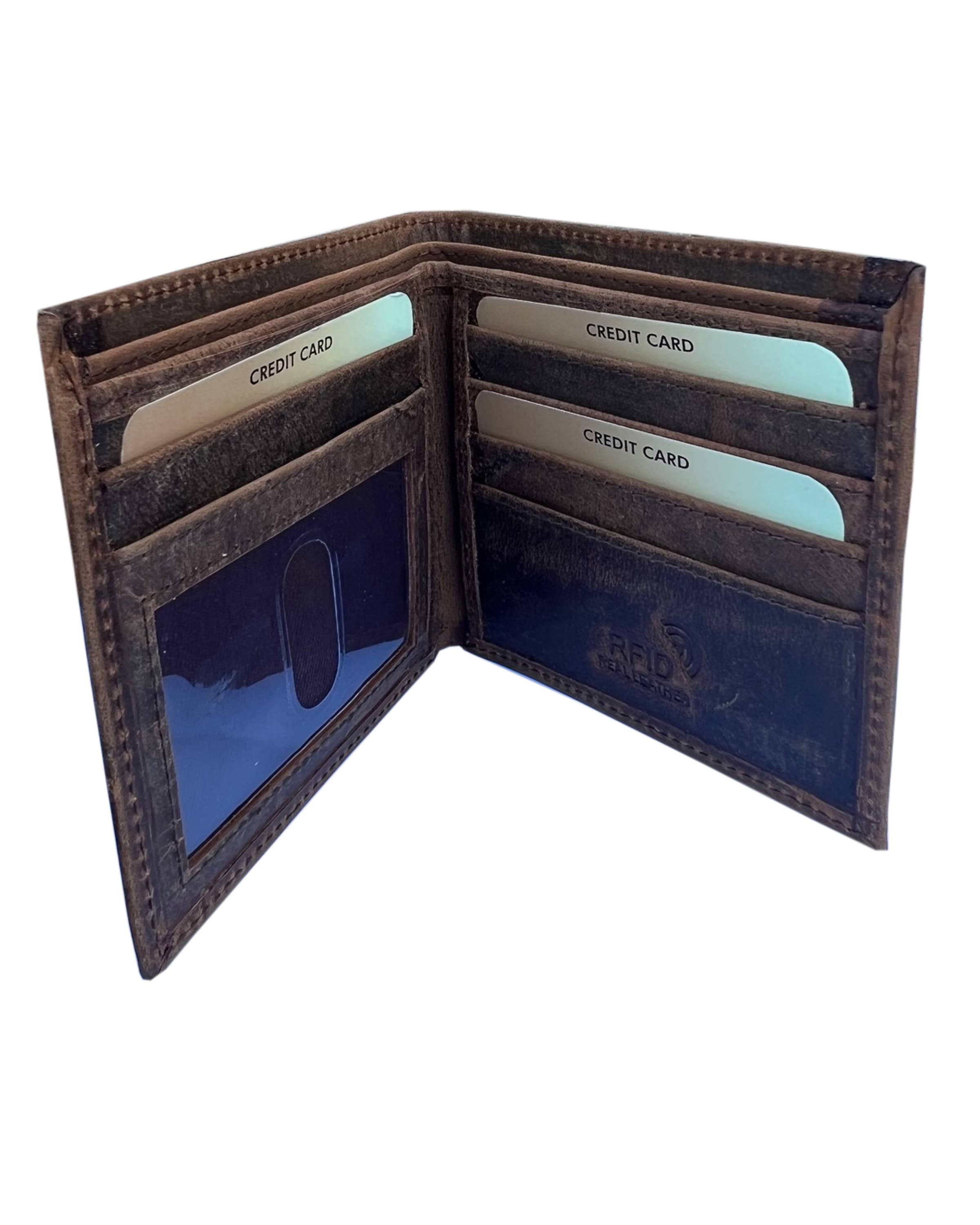 Roma Leathers, Inc. - Wholesale Wallet - Men's - 3130 RF * top vintage cowhide leather bi-fold wallet0