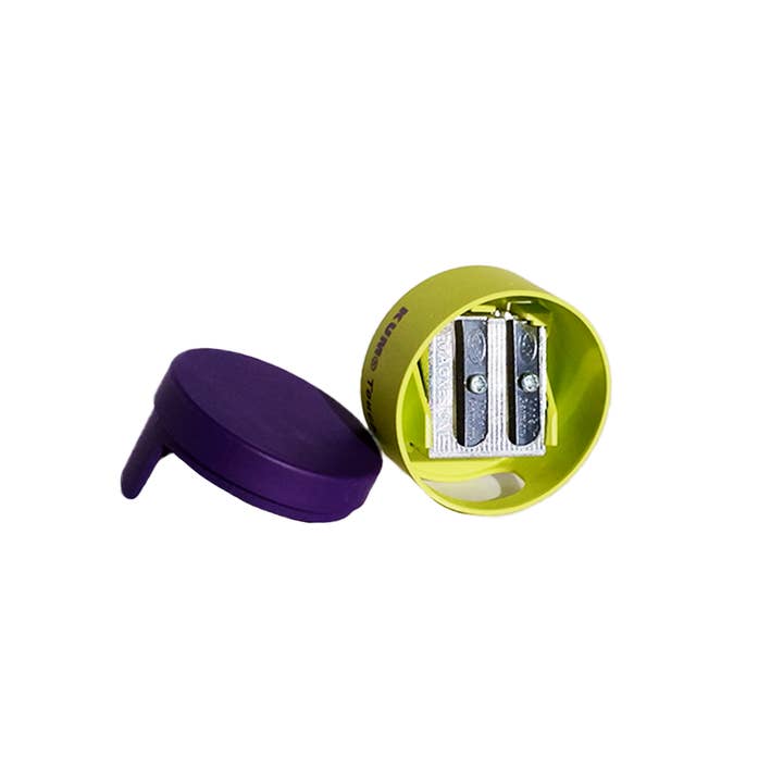 Papier Plume - Wholesale Pencil Sharpener - "Touch" a purple & lime sharpener with a medium waste cont.5