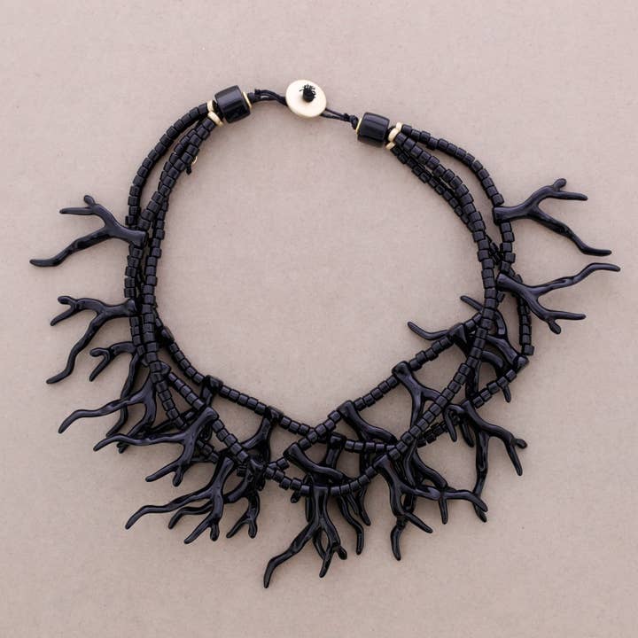 Double Beaded Coral Choker Necklace for wholesale by Sonata