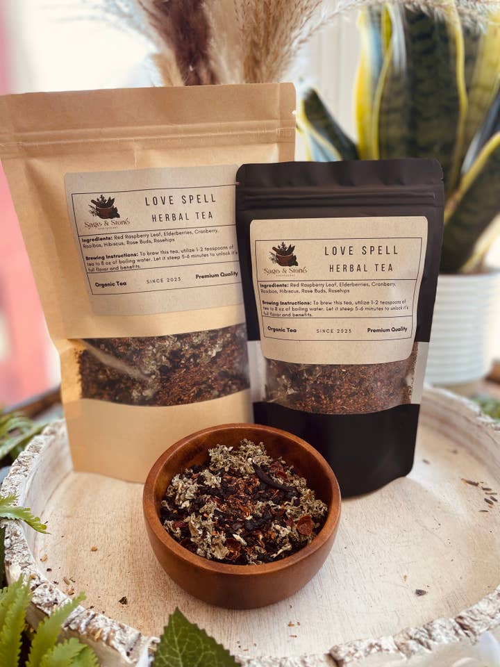 Love Spell Herbal Tea for wholesale by Sage & Stone Apothecary