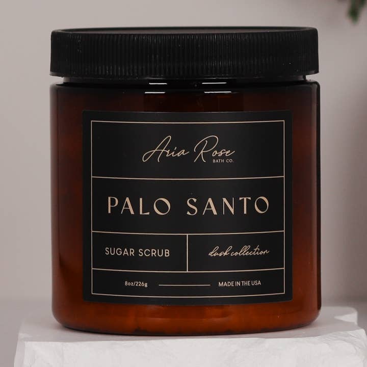 Palo Santo Sugar Scrub - Dusk Collection for wholesale by Aria Rose Bath Co