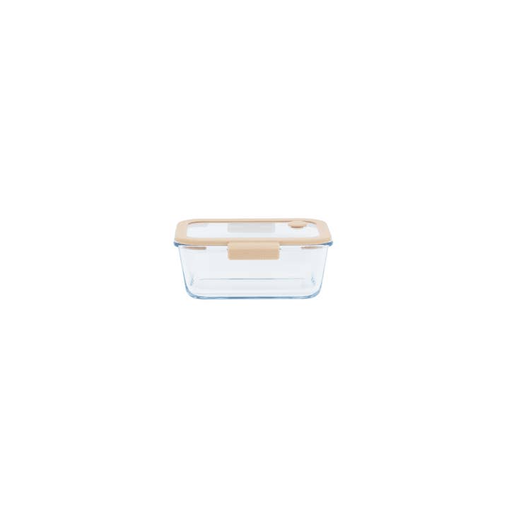 Pebbly France - Wholesale Food storage container - Rectangular Glass Vacuum Storage Container