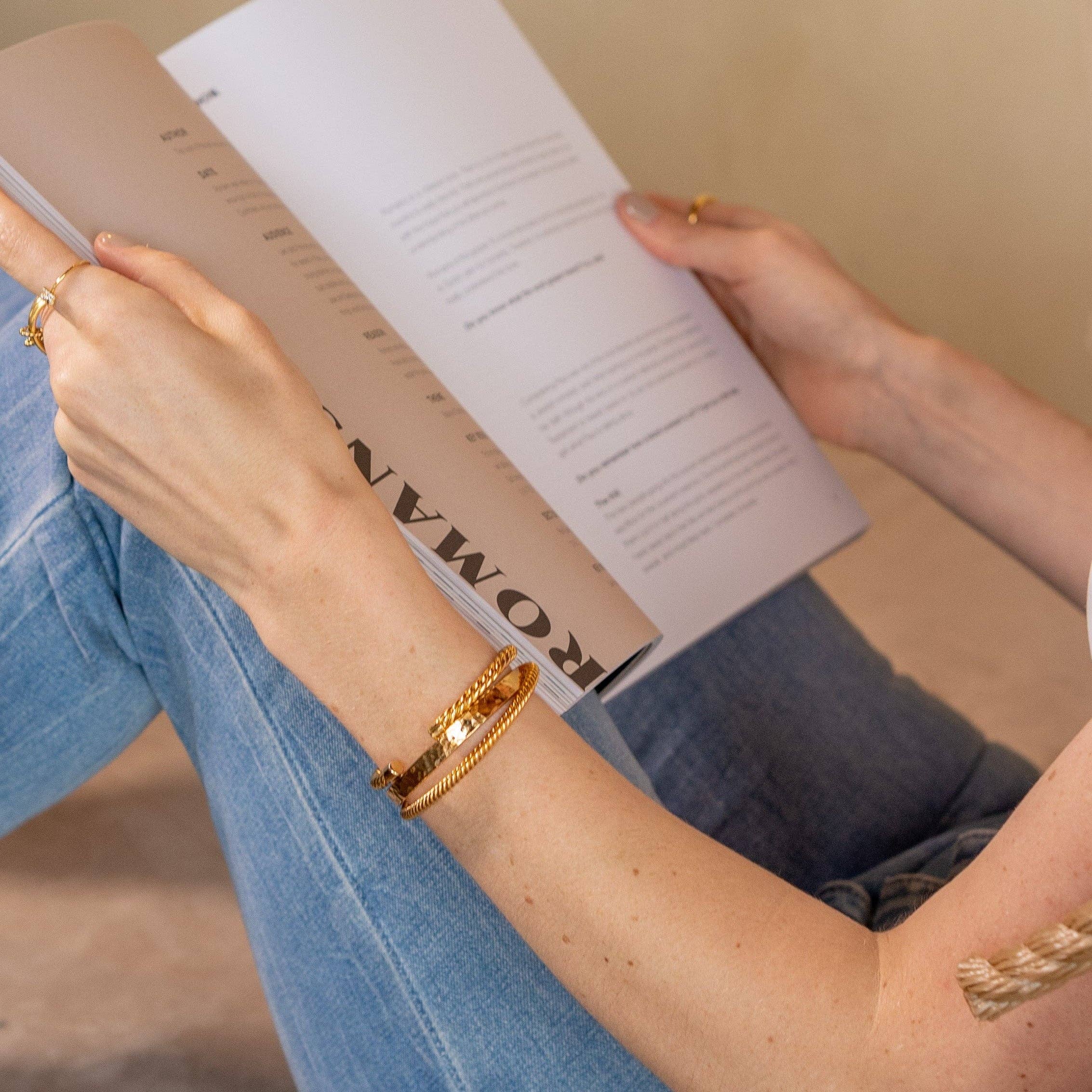 Brenda Grands Jewelry - Wholesale Cuff Bracelet - 24K Gold Twisted Bangle2