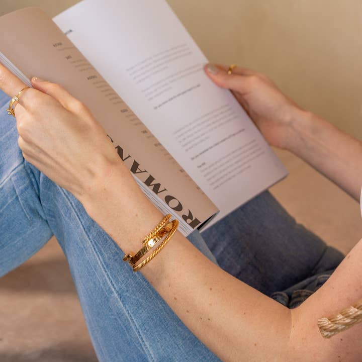 Brenda Grands Jewelry - Wholesale Cuff Bracelet - 24K Gold Twisted Bangle2