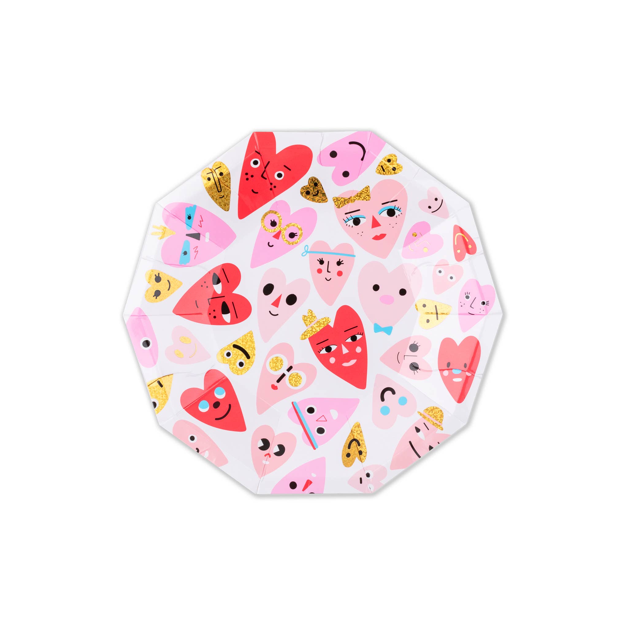 Jollity & Co. + Daydream Society - Wholesale Disposable Plate - Heartbeat Gang Small Plates - 8 Pk.