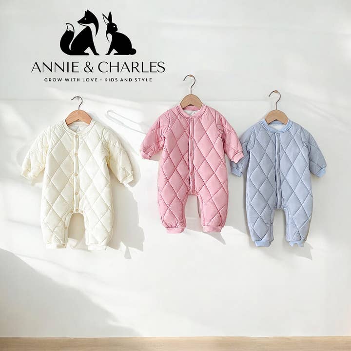Annie & Charles - Wholesale Jumpsuit - Baby - Annie & Charles® warm baby jumpsuit PASTEL