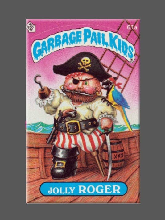 GARBAGE PAIL KIDS, Jolly Roger, Magnet, Button, Pirates for wholesale by Ba Ba Buttons