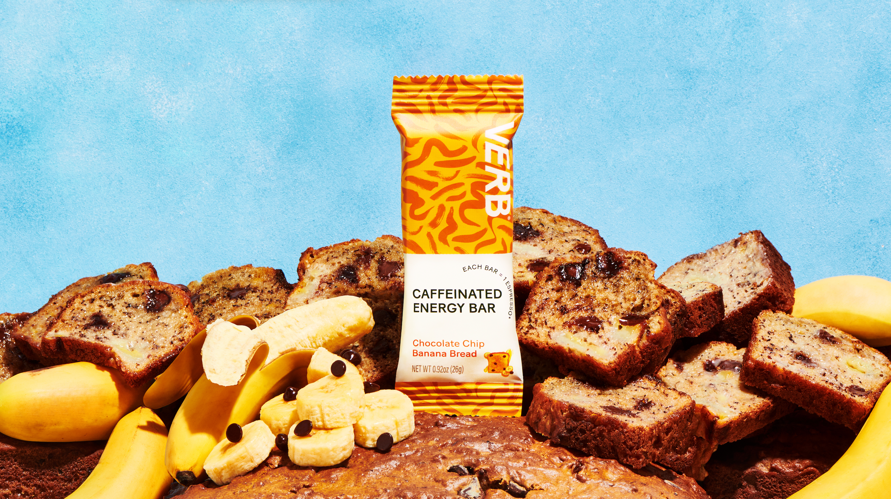 Verb Energy - Wholesale Snack Bar - Caffeinated Snack Bar, Chocolate Chip Banana Bread1
