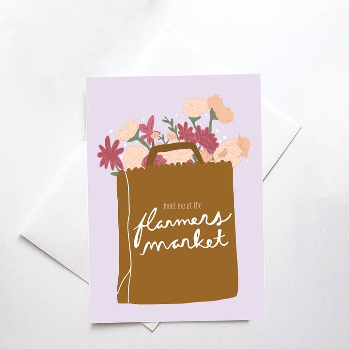 Becca Robinson Studio - Wholesale Love card - Farmers Market Greeting Card