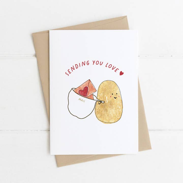 Sending You Love | Carte de vœux pour la vente par Made by a Potato