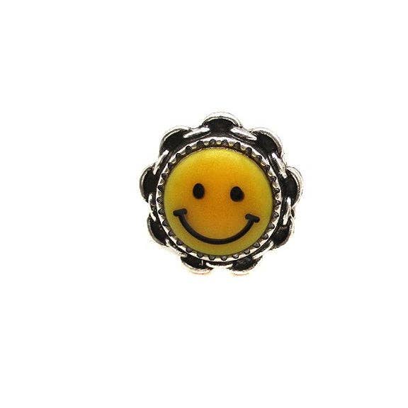 Smile Face Cuff Ring for wholesale by Snowing West