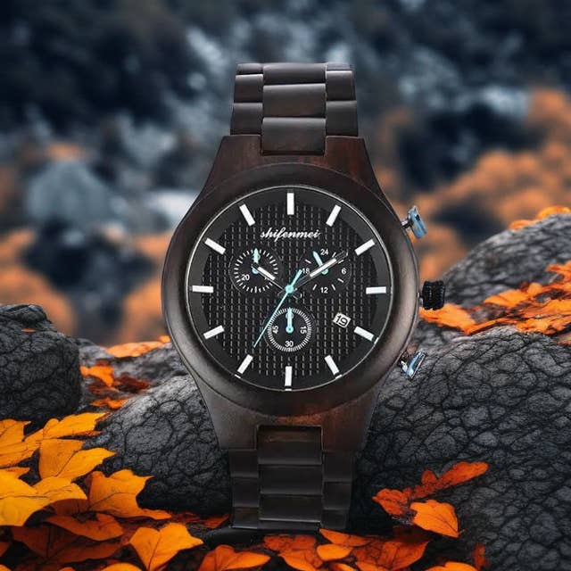 Classic Fashion Multifunctional Waterproof Three Eye Wooden for wholesale by WoodWristCo