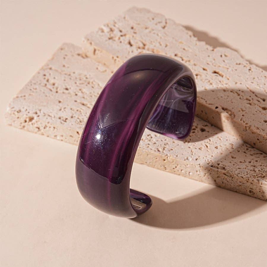 Dipped Shop – Pulseira de missangas por atacado – Pulseiras Abertas Acrílicas Tie-Dye Vintage DP25D6276