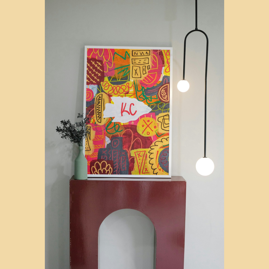 Ashley Laren Art - Wholesale Art Print - Kansas City Chiefs Super Bowl LVIII Abstract Art Print3
