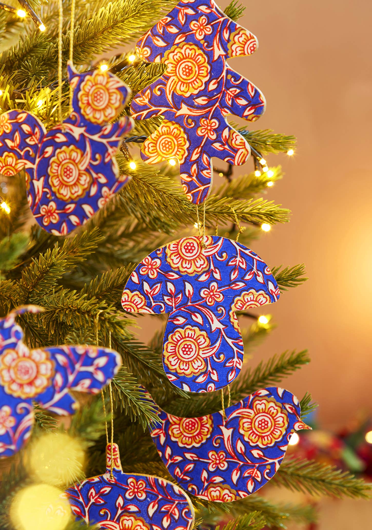 Namaste - Wholesale Christmas decoration - Jasmi Floral Block Print Decoration7