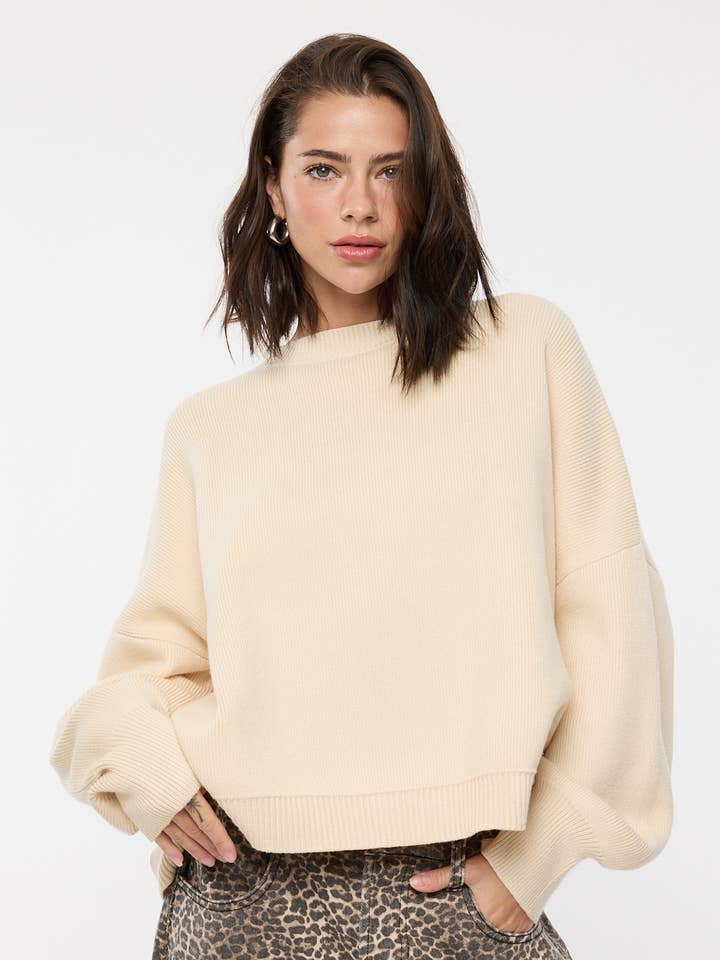 DROP SHOULDER SWEATER / WL25-11298 for wholesale by Wishlist Apparel