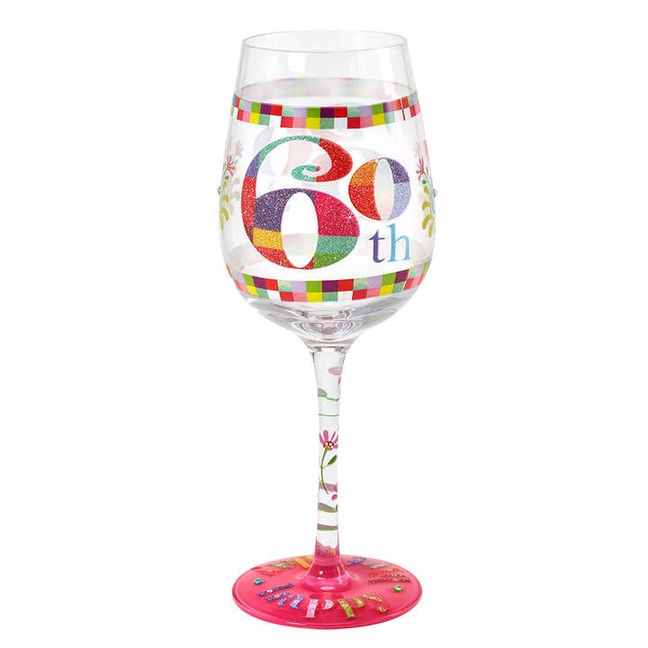 Gaeltag USA LLC - Vente Verres à vin - Verre à vin 60e anniversaire (Kali Stileman)