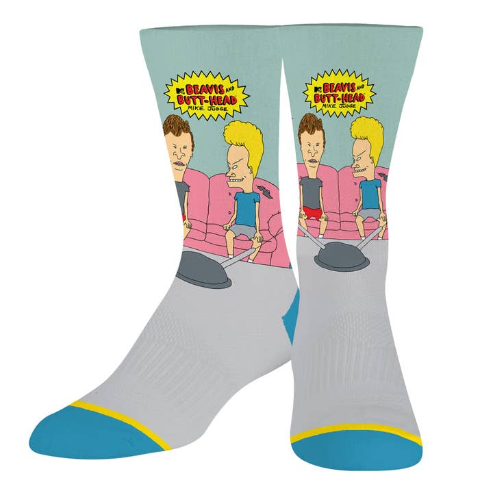 Beavis & Butthead Couch - Mens Crew Straight for wholesale by Odd Sox