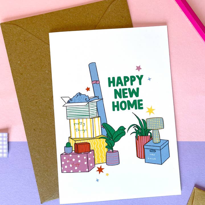 Happy New Home Card for wholesale by Hollie Newton Studio