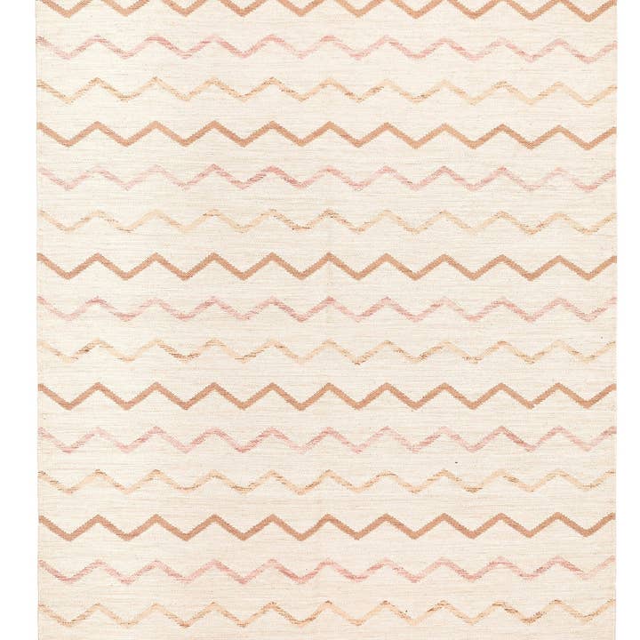 Alfombra Kilim de Tinte Natural (5'1'' x 8') – Alfombra Minimalista de Lana Hecha a Mano para venta al por mayor de Rugtolia