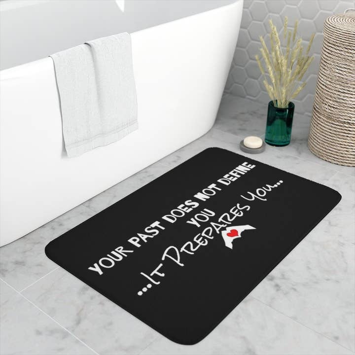 Unique Memory Foam Bath Mat Anti-Skid Bathroom Mat 24in x 26in Soft Floor Mats Bathroom Decor, Positive Affirmation Bath Mat, Free Shipping for wholesale by Ambiguous Designs