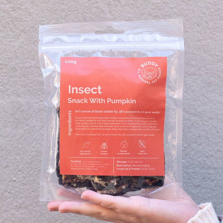 No-meat fileter – Insekt med pumpa 100 g för wholesale av Buddy Pet Foods