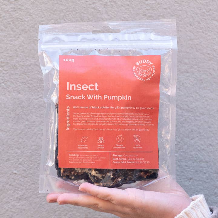 Filets sans viande - Insecte à la citrouille 100g pour la vente par Buddy Pet Foods