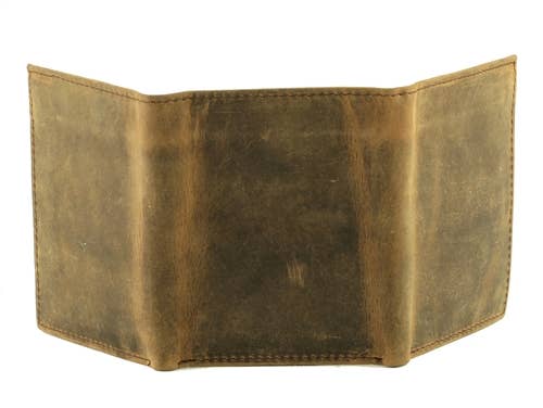 Leather Impressions Inc - Vendita all'ingrosso Portafogli - Uomo - Portafoglio a tre ante in pelle RFID Hunter con finestra identificativa centrale5