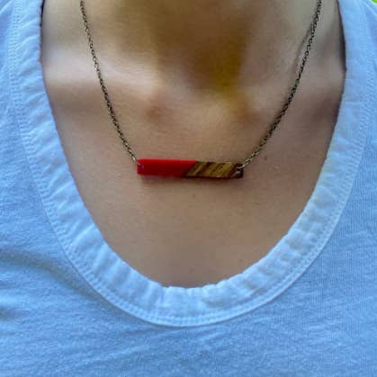 Kentucky Moon Designs - Vendita all'ingrosso Collana con ciondolo/pendaglio - Collana bohémien rossa+collana boho + leggera3