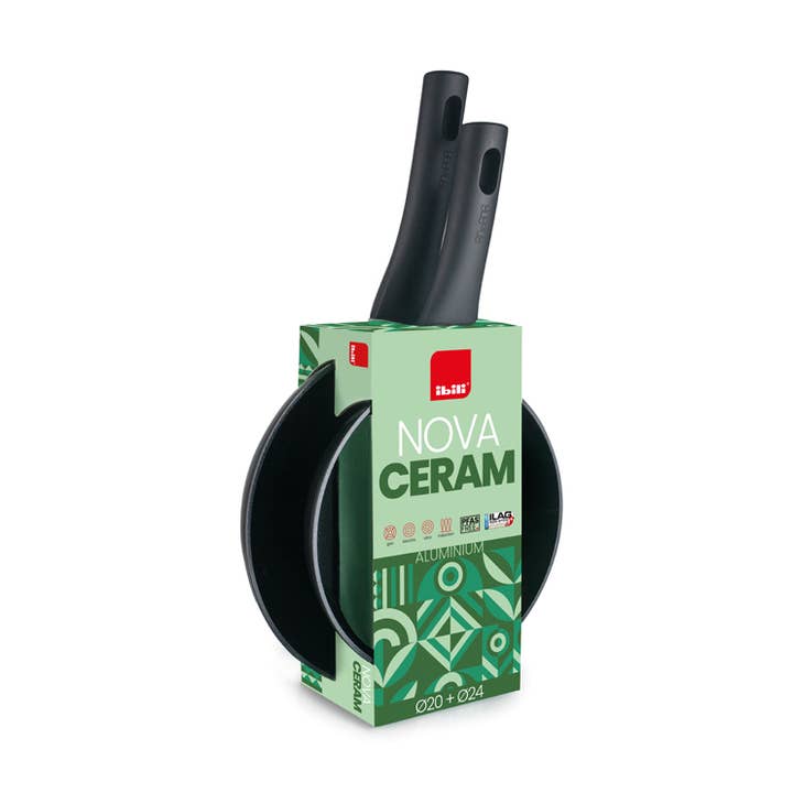 IBILI - Set 2 Sartenes Nova Ceram 20+24 Cm para venta al por mayor de Ibili