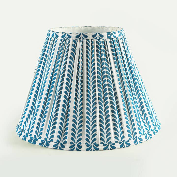 Mela Artisans - Wholesale Lamp Shade - Flourish Handblocked Lampshade0