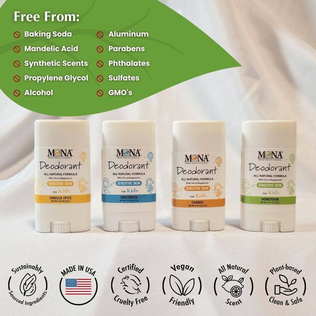MONA BRANDS, LLC - Wholesale Deodorant - Unisex - Deodorant for Kids | Travel Size 0.53oz | All Natural4