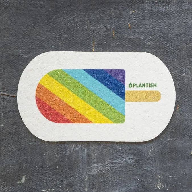 Plantish - Wholesale Cleaning Sponge - Rainbow Popsicle - Pop-up Sponge0