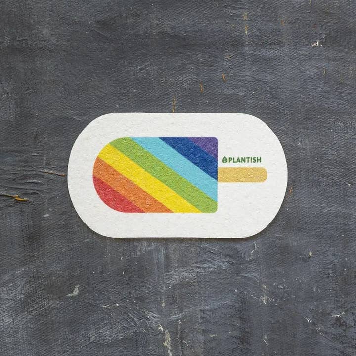 Plantish - Wholesale Cleaning Sponge - Rainbow Popsicle - Pop-up Sponge
