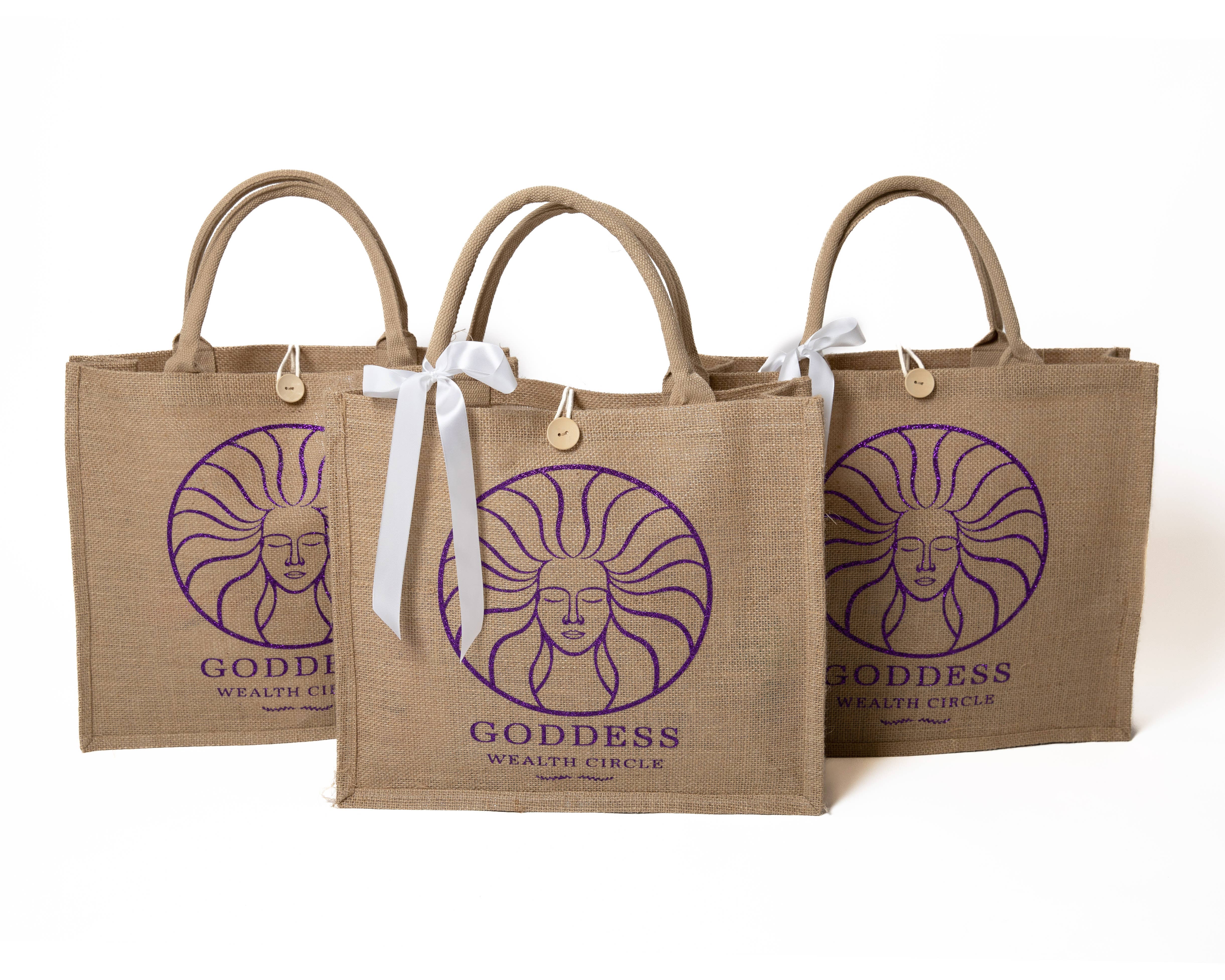 Sisters G Kids - Wholesale Gift bag - Custom Logo Jute Tote Bag with Bow – Wholesale Eco Gift Bag 2