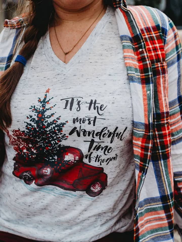 Christmas Shirt - Vintage Red Truck Tee for wholesale by Kay Sera Sera