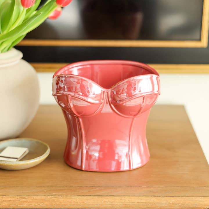 Flora Bunda Inc - Wholesale Vase - Ceramic Corset Planter5
