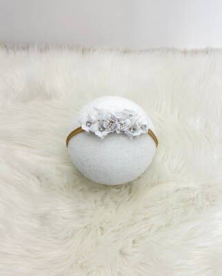 Clover Cottage - Vente Bandeau – bébé - Bandeau blanc fantaisiste1