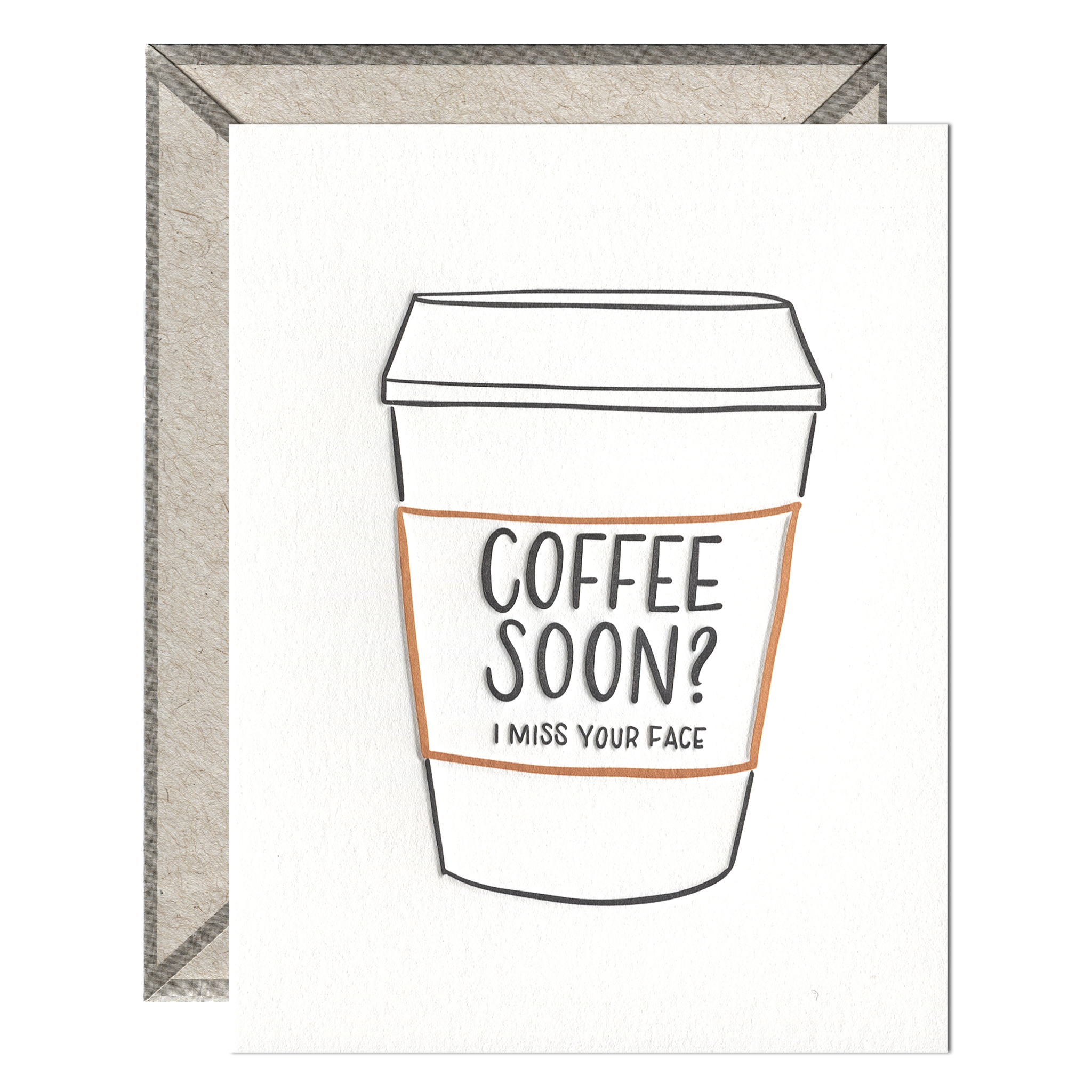 INK MEETS PAPER - Venta al por mayor Tarjetas de amistad - ¿Café pronto? - Amistad + Tarjeta de saludo1